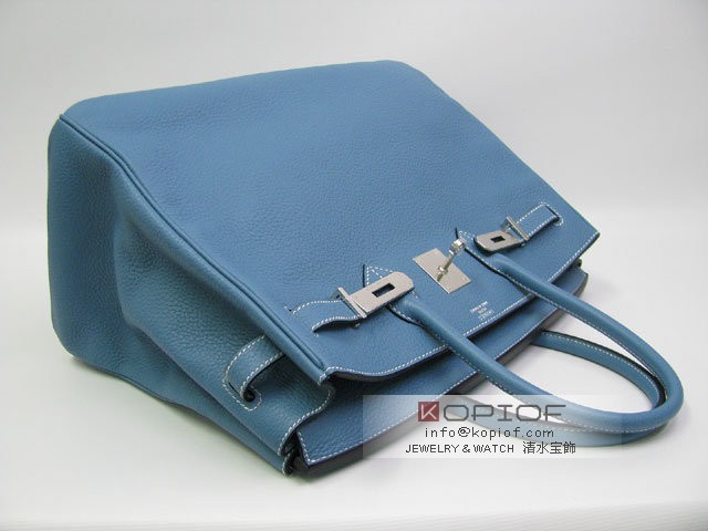 エルメス バーキン35トリヨンクレマンス ブルージーン(金具:シルバー) her423